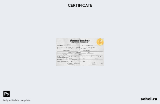 скачать цифровую версию шаблона свидетельства о браке регистратора штата Западна